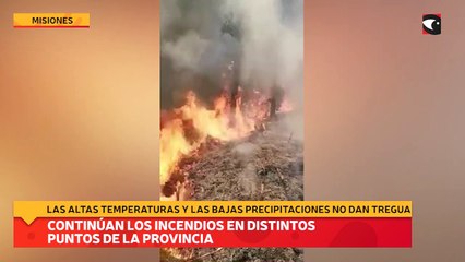 Continúan los incendios en distintos puntos de la provincia