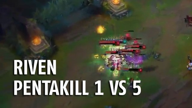 League of Legends: Riven schafft einen absolut epischen Pentakill im Eins gegen Fünf