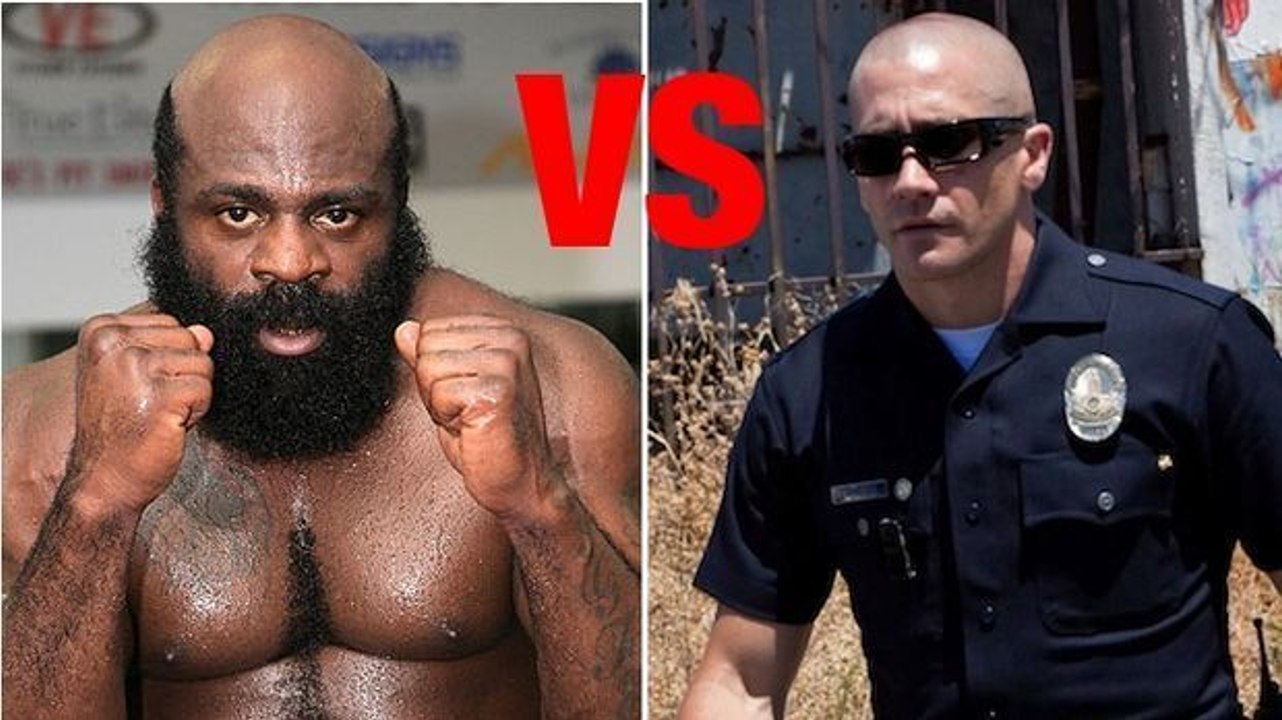 Streetfight: Kimbo Slice kämpft gegen einen Polizisten! Wer dominiert hier den Kampf?