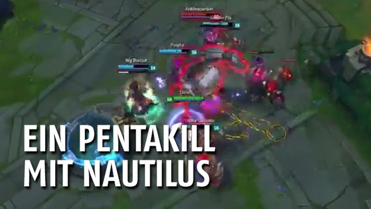 League of Legends: Full-Tank-Nautilus schafft alleine einen Pentakill gegen alle