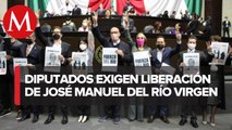 Diputados y senadores de Movimiento Ciudadano protestan por aprehensión de Del Rio Virgen