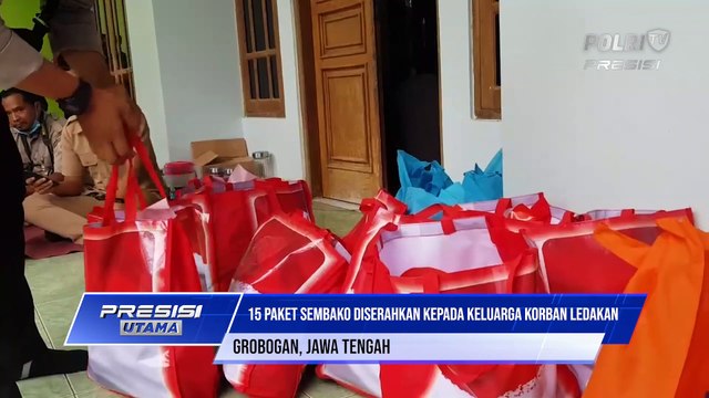 Kapolres Grobogan serahkan bantuan kepada korban ledakan di Ponpes Darul Masryuh Desa kecamatan Klambu KH Ali Mansur