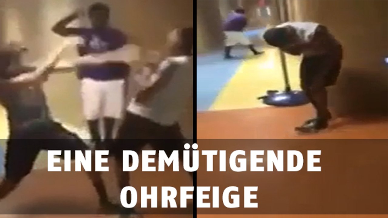Enormes K.O. nach einem Slap-Boxkampf zwischen zwei Schülern