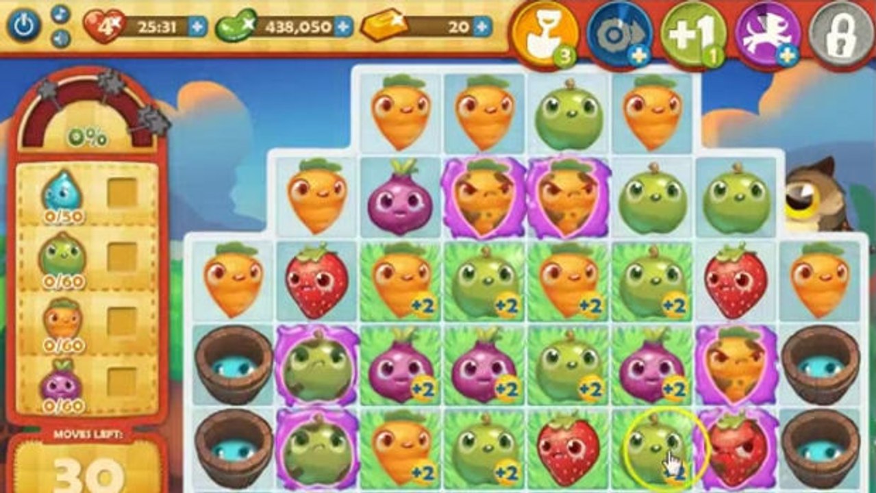 Farm Heroes Saga Level 134: Lösung, Tipps und Tricks