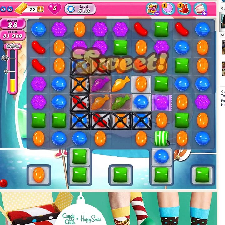 Lösung für Candy Crush Saga Level 513: Die besten Tipps und Tricks