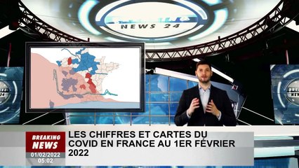 Numéros et carte Covid en France au 1er février 2022