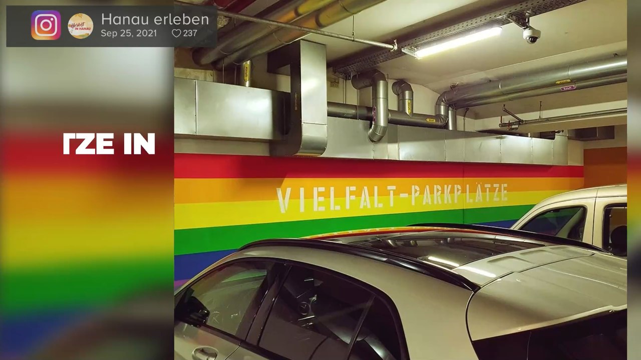 Parkplatz im Regenbogen-Style: Warum das Zeichen für Toleranz in Hanau komplett daneben liegt