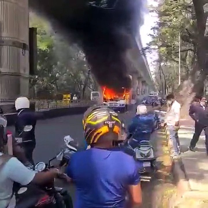 BMTC bus caught fire