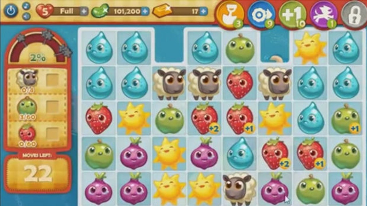 Farm Heroes Saga Level 596: Lösung, Tipps und Tricks