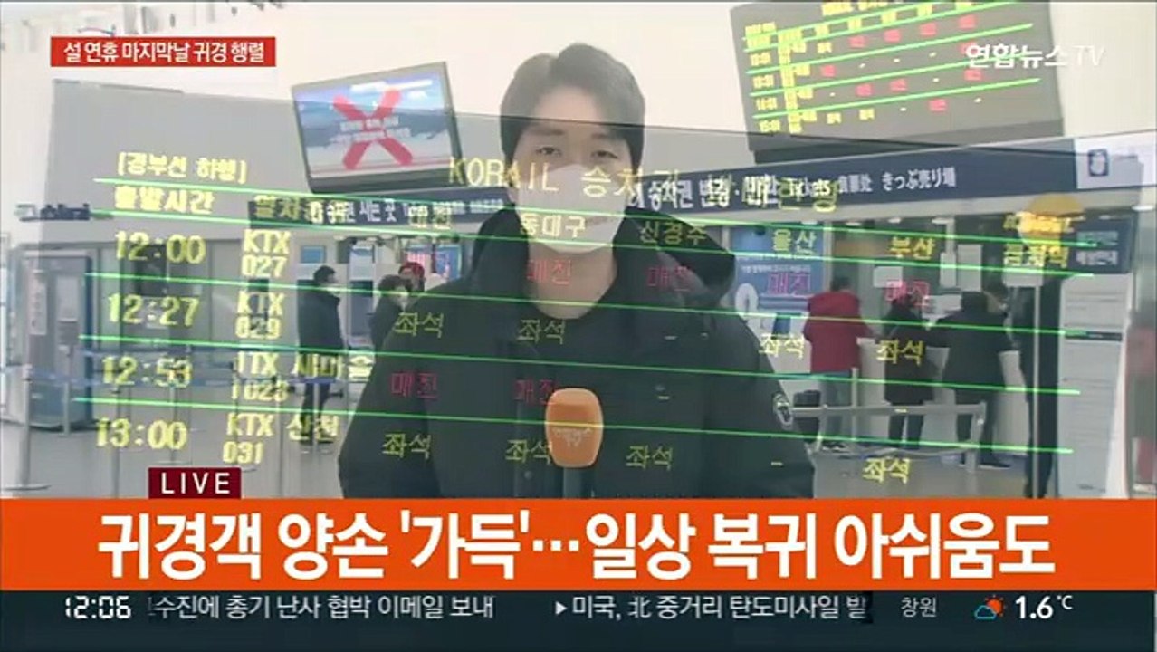 설 연휴 마지막날 귀경 행렬…이시각 서울역