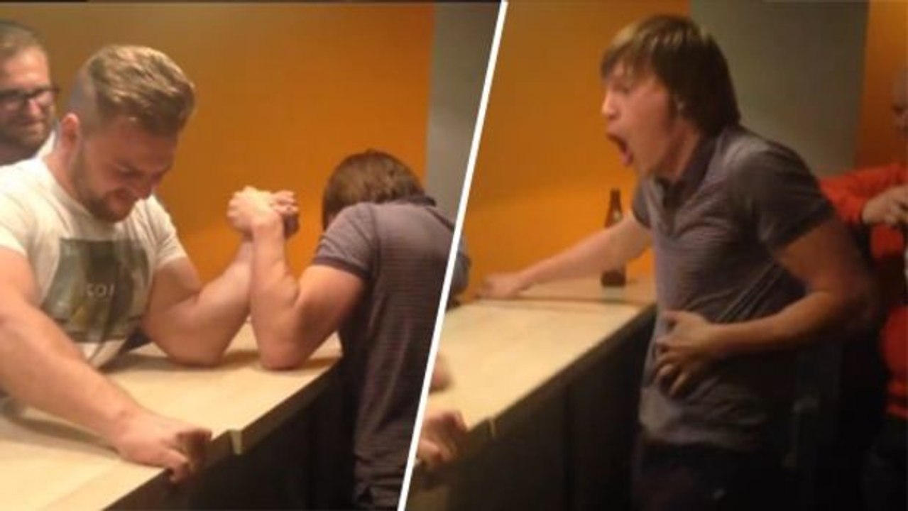 Nichts für schwache Nerven! Eine schreckliche Verletzung beim Armdrücken