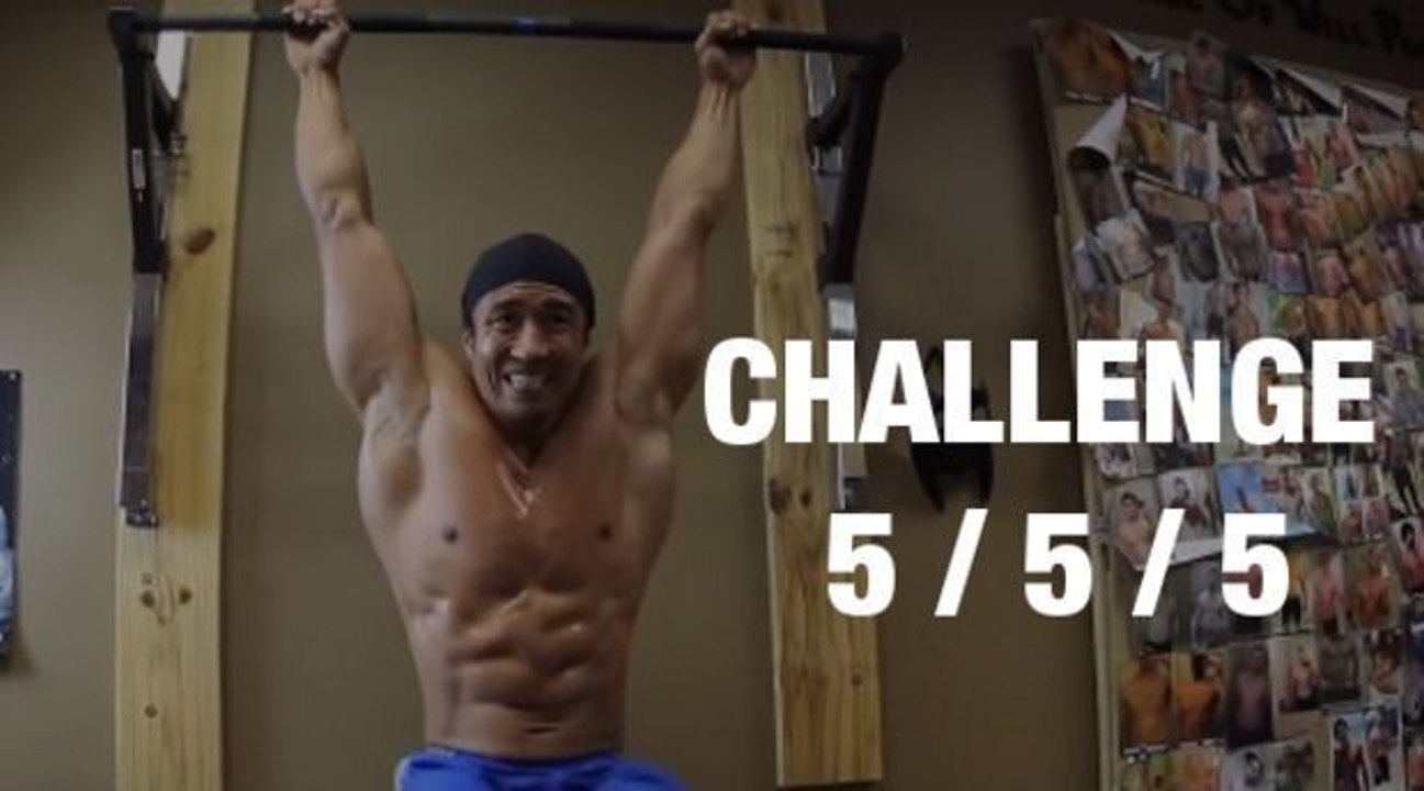 Die 5/5/5 herausforderung für einen muskulösen oberkörper