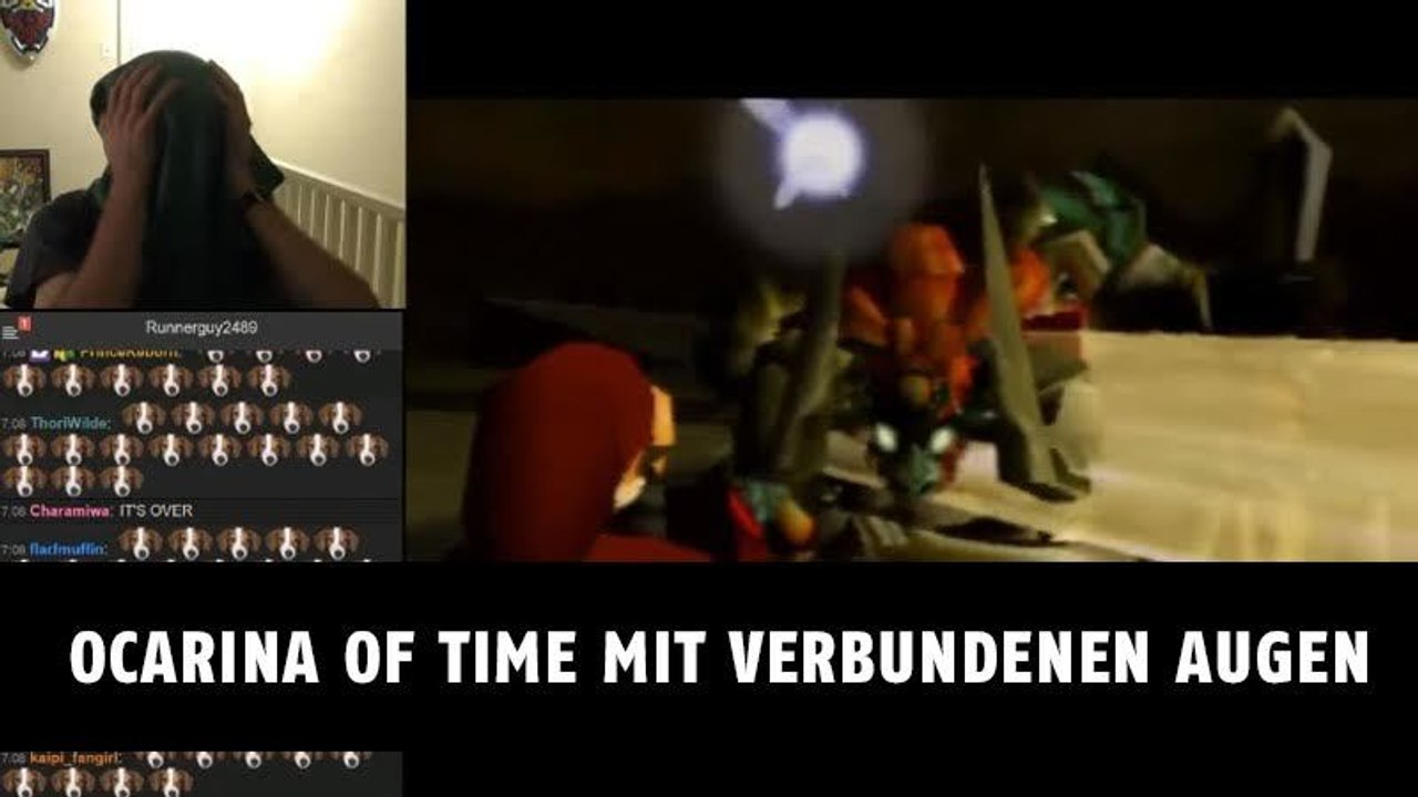 Zelda: runnerguy2489 spielt ocarina of time mit verbundenen augen durch