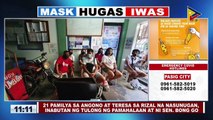 21 pamilya sa Angono at Teresa sa Rizal na nasunugan, inabutan ng tulong ng pamahalaan at ni Sen. Bong Go