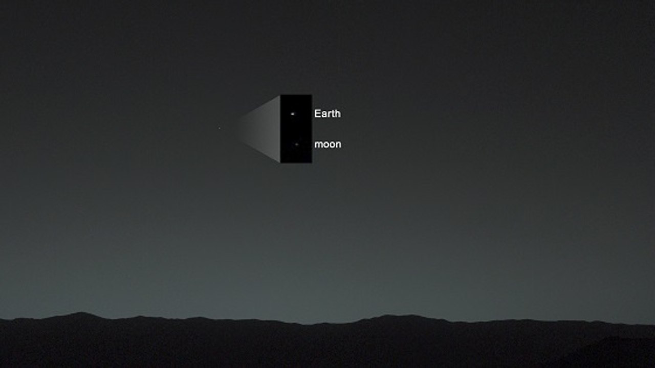 Curiosity photographie la Terre depuis la planète Mars