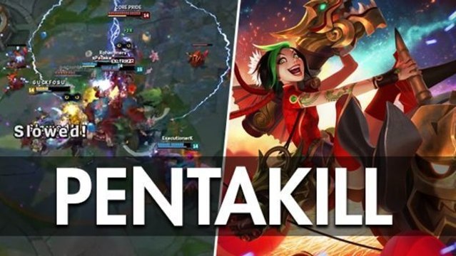 League of Legends: Gosu mit einem klasse Ausweichmanöver und einem Pentakill im Alleingang!