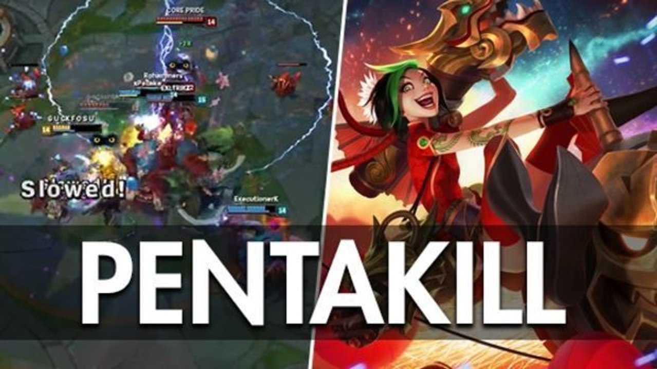 League of Legends: Gosu mit einem klasse Ausweichmanöver und einem Pentakill im Alleingang!