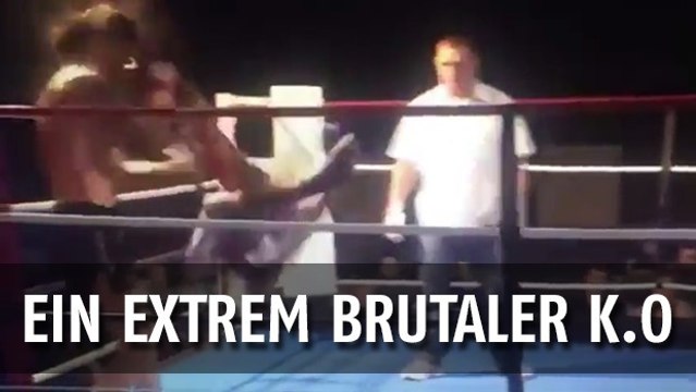 Extrem brutaler K.o. bei den Amateuren nach einer Geste der Anthologie