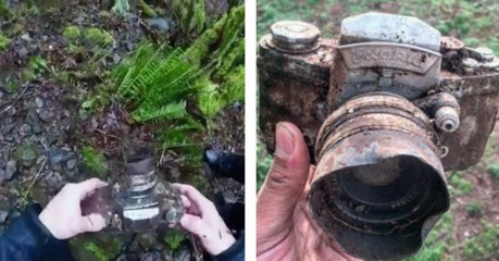 60 Jahre alter Fotoapparat im Wald gefunden