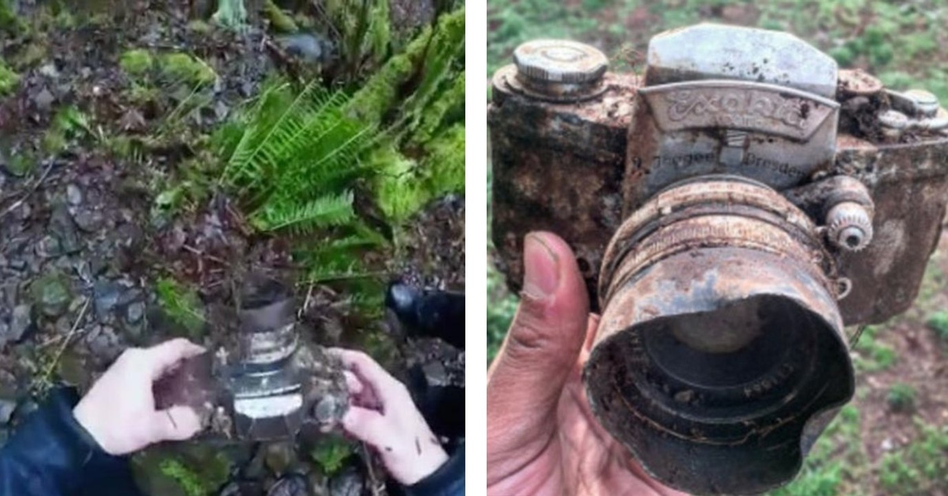 60 Jahre alter Fotoapparat im Wald gefunden