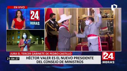 Héctor Valer Pinto juró como nuevo presidente del Consejo de Ministros