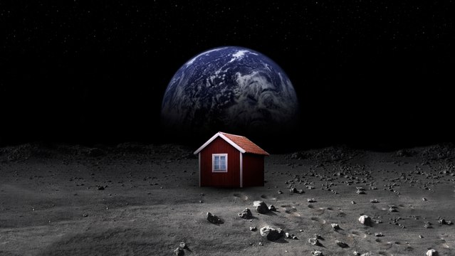 Un artiste veut envoyer une petite maison rouge sur la Lune