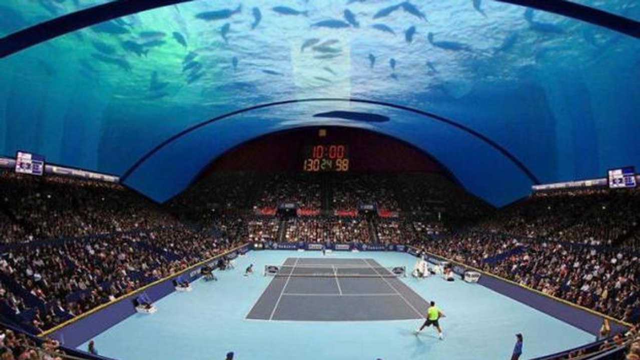Dubai: Tennisplatz unter Wasser wird bald das Licht der Welt erblicken