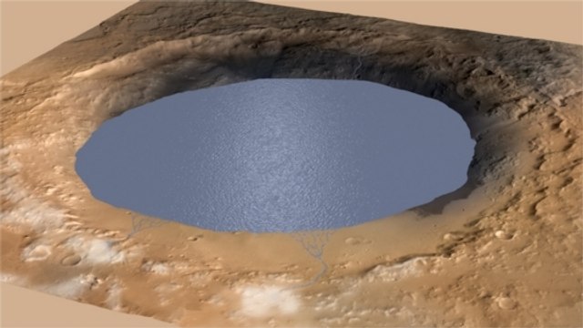 Mars : Curiosity confirme que le cratère Gale était autrefois un lac