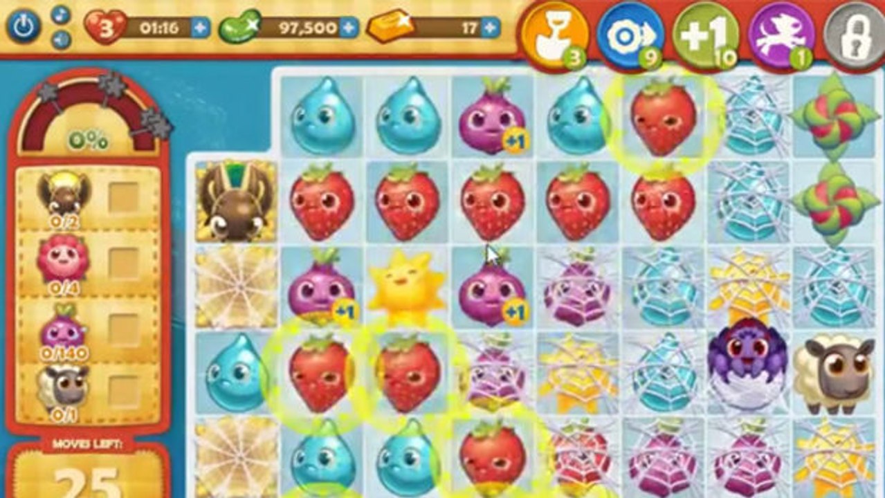 Farm Heroes Saga Level 600: Lösung, Tipps und Tricks