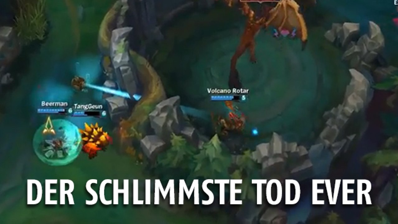 League of Legends Dieser Thresh lässt sich von seinem ganzen Team trollen und stirbt video