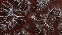 Une sonde dévoile des terrains en forme d’araignées sur Mars