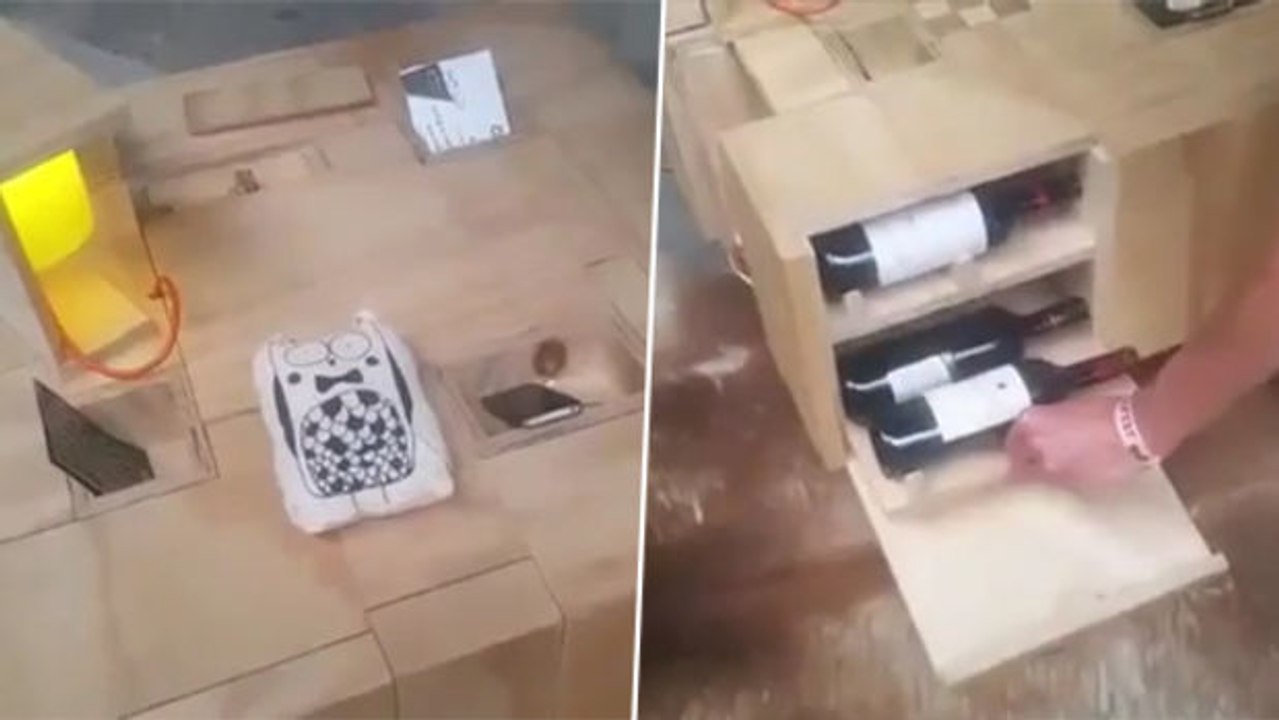 Er hat sich den praktischsten tisch der welt gebaut