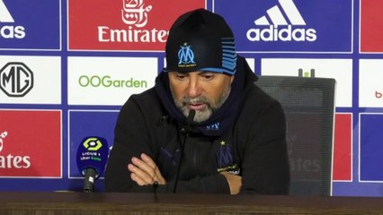 OL-OM : Sampaoli "on joue sans véritable 9 car je pense que c'est le mieux pour l'équipe"