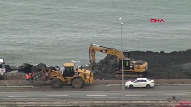 Rize şehir hastanesi için deniz dolduruluyor