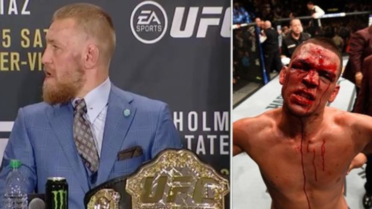 Conor McGregor: Sein Blick nachdem er das erste Mal nach dem Kampf Nate Diaz begegnet