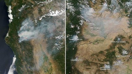 D'impressionnantes photos d'incendies observés depuis l'espace