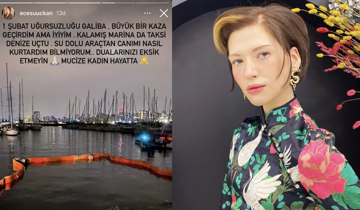Kadıköy'de ünlü model taksi ile denize uçtu