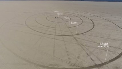 Le système solaire récréé à l'échelle dans le désert du Nevada