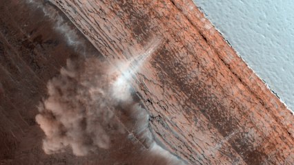 Une avalanche observée à la surface de Mars par une sonde de la NASA