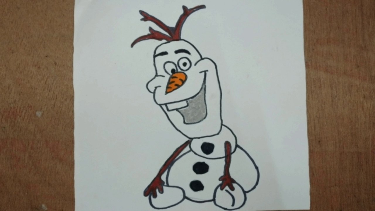 How to draw Olaf easy/Disney Frozen