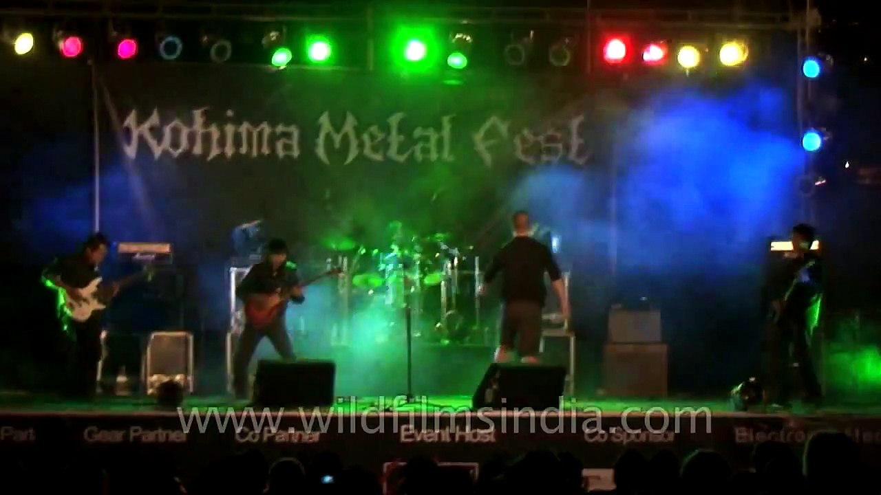 Death metal band Diatribe performing at Kohima Metal Fest 2012