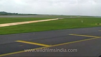 Indian Airlines plane lands at Hyderabad airport