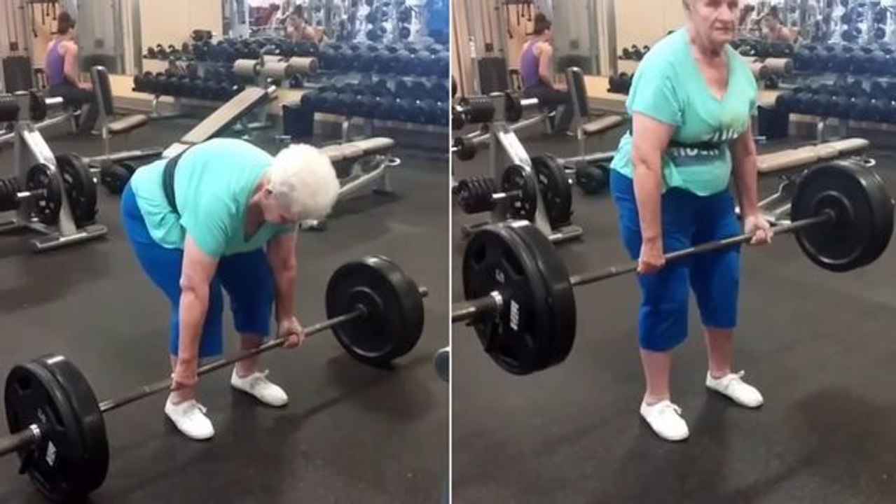 Shirley Webb hebt mit 78 Jahren mehr als die Hälfte der besten Sportler!