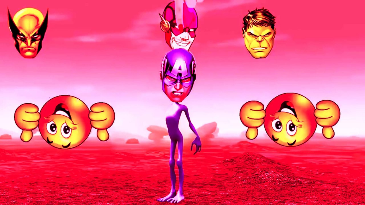 Learn Colors With Funny Alien Dame Tu Cosita Dance and Super Heroes