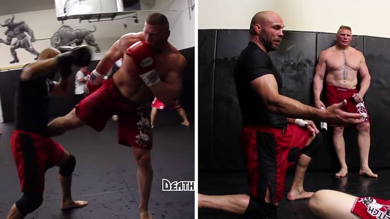 Brock Lesnar und Randy Couture trainieren zusammen