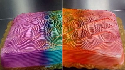 Le secret de l'étrange gâteau qui change de couleur lorsqu'il tourne