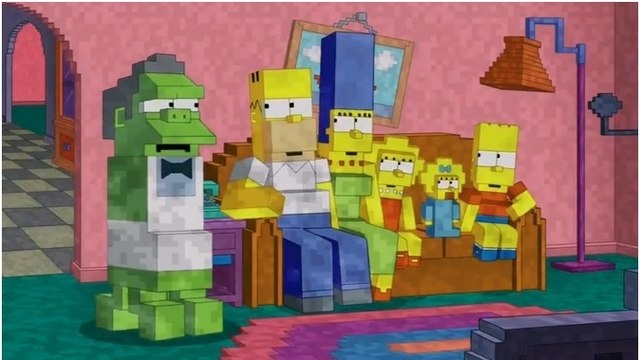 Minecraft : les Simpsons rendent hommage au jeu dans leur dernier générique