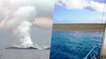 Des marins assistent à la naissance d’une île pendant une éruption volcanique