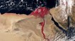 Une image satellite de la Terre dévoile le Nil couleur rouge sang