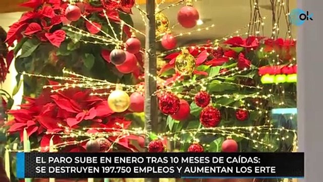 El paro sube en enero tras 10 meses de caídas: se destruyen 197.750 empleos y aumentan los ERTE